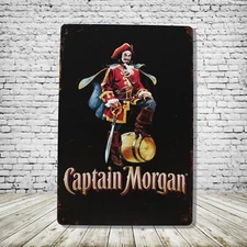 Captain Morgan Vintage Style Tin Metal Bar Sign Poster Man Cave Collectible New