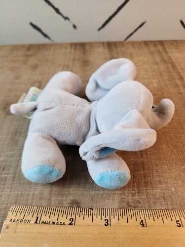 Le Bebe Favorite Mini Peluche Portaciuccio Snap It On Grigio Blu Elefante Binky - Foto 5 di 12