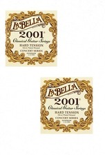 La Bella Classical Guitar Strings Hard Tension Silver Plated 2001  2 Sets 