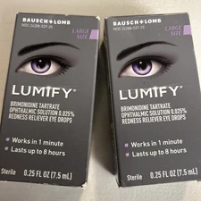 Lumify Redness Reliever Eye Drops 2 pack - 7.5 ML each Fast FREE shipping CANADA