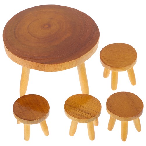 Solid Wood Living Room Ornaments Dollhouse Furniture Miniature Table