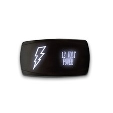 VOLT POWER - Horizontal LED Rocker Switch 5 Pin Dual Light 20A 12V ON / OFF
