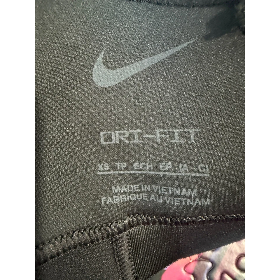 Nike Fly Dri-FIT Sports Bra Racerback Adjustable Black Extra Small XS - Image 4 of 4