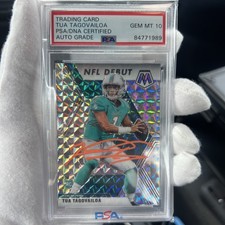 2020 Tua Tagovailo Panini Mosaic NFL Debut Rookie Auto PSA 10 - Color Match!