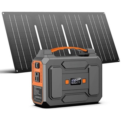 100W Solar Generator Portable Power Station Battery Charger with 40W Solar Panel