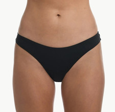 NWT- La Blanca 'Island Goddess' Scoop-Front Bikini Swimsuit Bottom, Black - 16