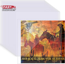 30 Pack 4 Mil Thick Vinyl Sleeves, 12.75" X 12.75" Vinyl Record Sleeve Clear Pla