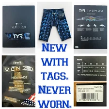TYR Venzo Genesis High Waist Jammer Size 23 Blue Tech Suit never used with tags