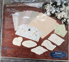 Creative Memories Wedding Bouquet Scrapbook Kit Stickers Paper Frames Folder New