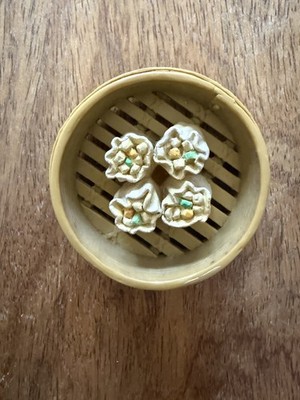 Vintage KÜHLSCHRANKMAGNET DIMSUM GEDÄMPFTE BRÖTCHEN Siu Mai KNÖDEL Shumai Dim Sum
