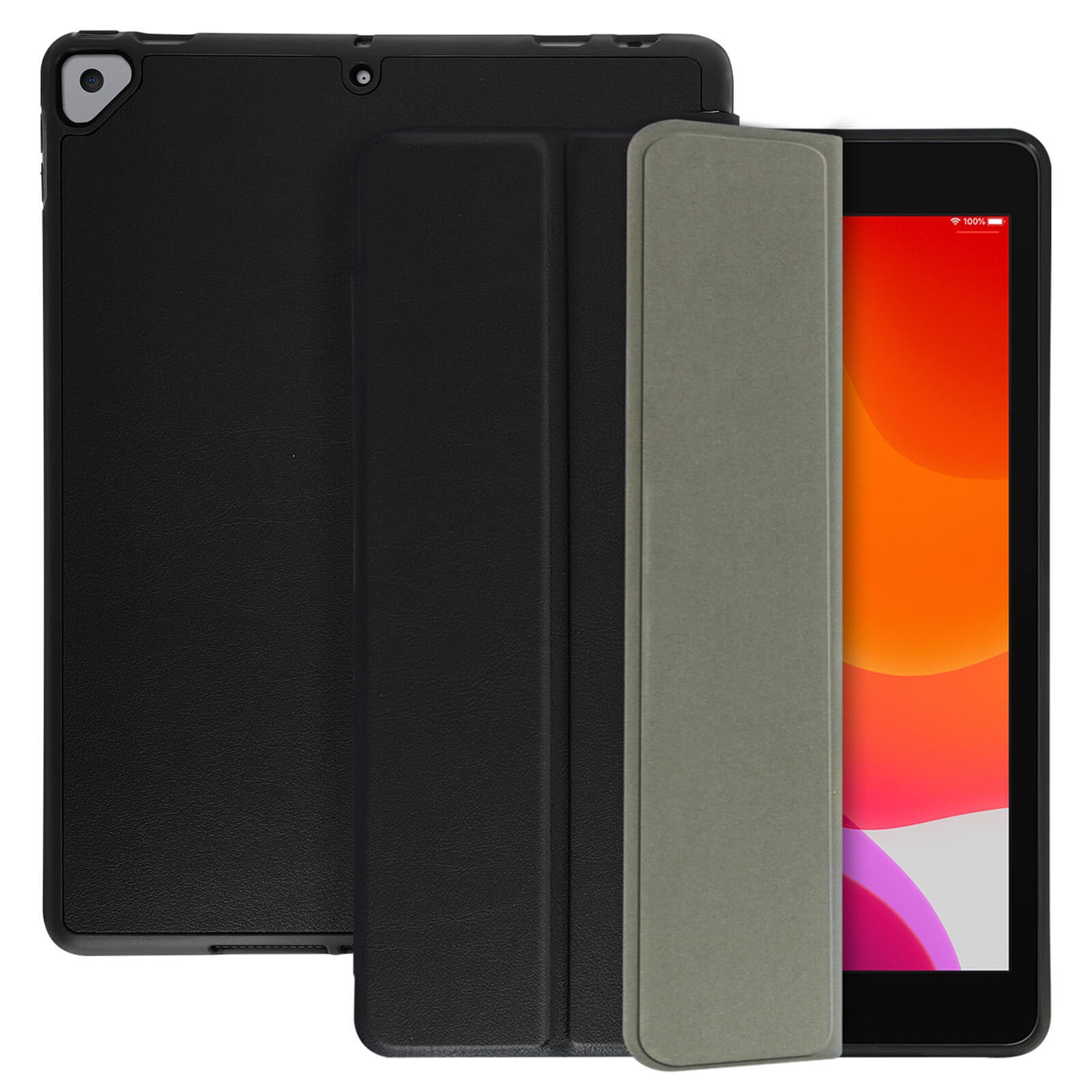 Étui pour iPad 7 8 9 Avizar noir mat parfait pour travailler en déplacement