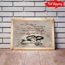 Nursing Stethoscope &amp Daisy Flowers It Is A Privilege To Care For The Sick...