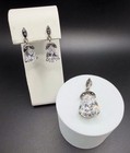 Clear Teardrop CUBIC ZIRCONIA Pendant Earrings Set OOC CZ COLLECTION Silver Tone — photo 3