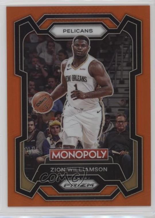 2023-24 Panini Prizm Monopoly Orange Prizm 48/124 Zion Williamson #55 e0h