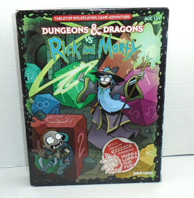Dungeons and Dragons VS Rick and Morty D&D tabletop roleplaying game box set