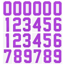 Iron on Numbers 0 to 9 Heat Transfer 8" Dark Purple Single Number 24Pcs