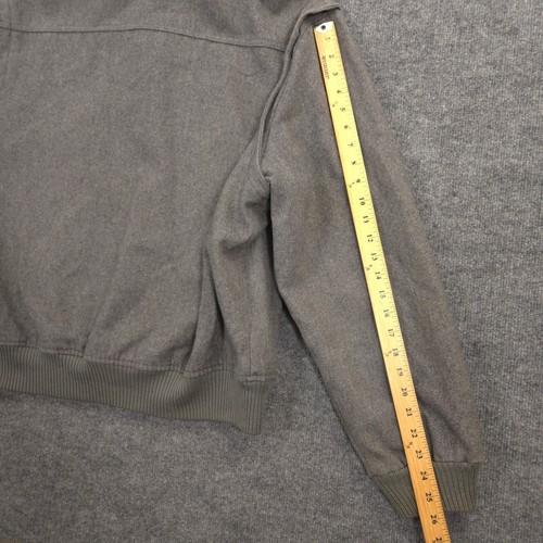 Vintage Members Only Wool Bomber Jacket Mens 44 Gray Full Zip Lined Pockets 80s - Picture 9 of 16