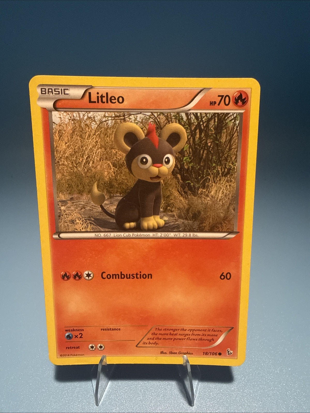 Pokemon TCG Litleo XY Flashfire 18/106 Regular Common Card LP