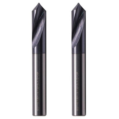 BestParts High Performance 2Pcs Solid Carbide Spotting Drill - AlTiN Coated, ...
