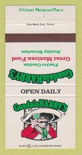Matchbook Cover - Guadala Harry's Mexican Restaurant Boston MA 30 Strike