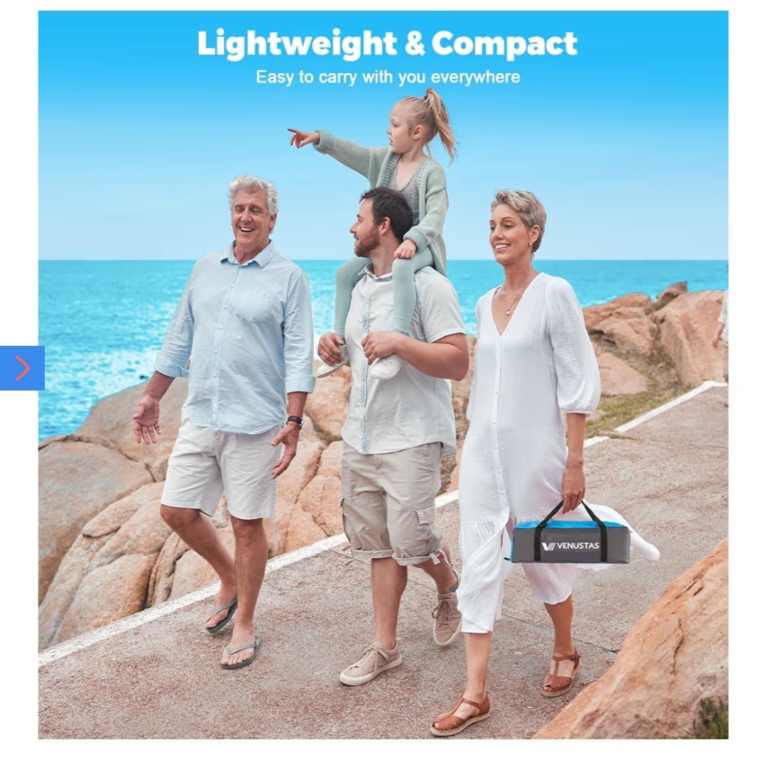 Venustas Outdoor Beach Tent Portable Sun Shelter w/ Carry Bag 