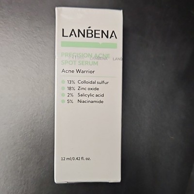 Lanbena Precision Acne Spot Serum 12ml Colloidal Sulfur Zinc Oxide Salicylic Ac 