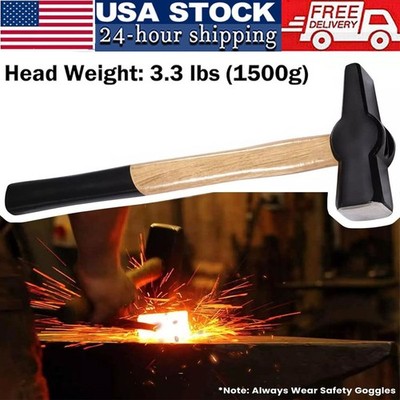 Blacksmiths Beginner Hammer 0000811-1.5KG Knife Making Metalworking Forge Tool
