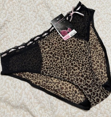 Dreamwear ''Love Your Curves'' Womans Black/Leopard Panties Sixe 10/3X NWT