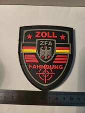 (2091) Zollfahndung ZFA Deutschland Abzeichen gummiert an Klettunterlage