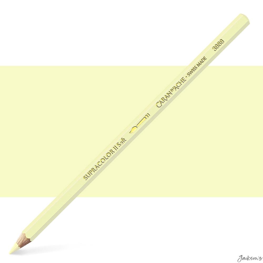 Caran d'Ache Supracolor Soft Watersoluble Pencil Cedar 3.8mm Light Lemon Yellow