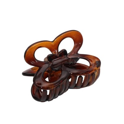Parcelona French Butterfly Small 2'' Tortoise Shell Brown Cellulose Jaw Claw Clip