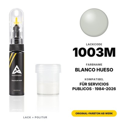 Servicios Publicos 1003M Blanco Hueso Farbgleich Lackstift Kit Farbton Genau
