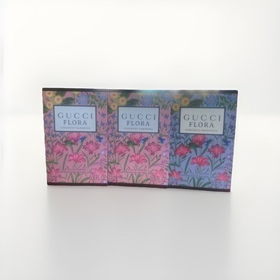 3x Gucci Flora Sample Sprays: 2 Gorgeous Gardenia & 1 Magnolia 0.05 fl oz Each