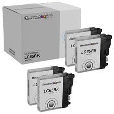 4PK LC65BK LC65 for Brother BLACK Ink Cartridge MFC-6890CDW MFC-6890DW MFC-6490c