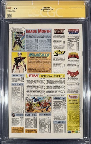 SPAWN #2 CGC SS 9.0 NEWSSTAND EDITION SIGNED BY TODD MCFARLANE 1ST VIOLATOR! - Picture 2 of 4