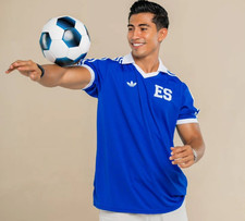El Salvador, Men&acute;s Retro Soccer Jersey, 1982 M&aacute;gico #11, SS Blue (Talla Grande)