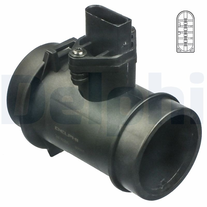 Delphi AF10285-12B1 Luftmassensensor mit Saugrohr, Für Durchflussmesser | Kompatibel mit: BMW 3, 3 Compact, 3 Coupe, 3 Touring, 7, Z3 Roadster - Bild 3
