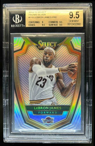 2014-15 Select LeBron James Prizms Silver #119 Cavaliers BGS 9.5