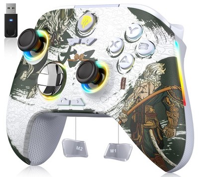 EasySMX X15 Gaming Controller Wireless mit 7 RGB Licht, Bluetooth, Mehrfarbig