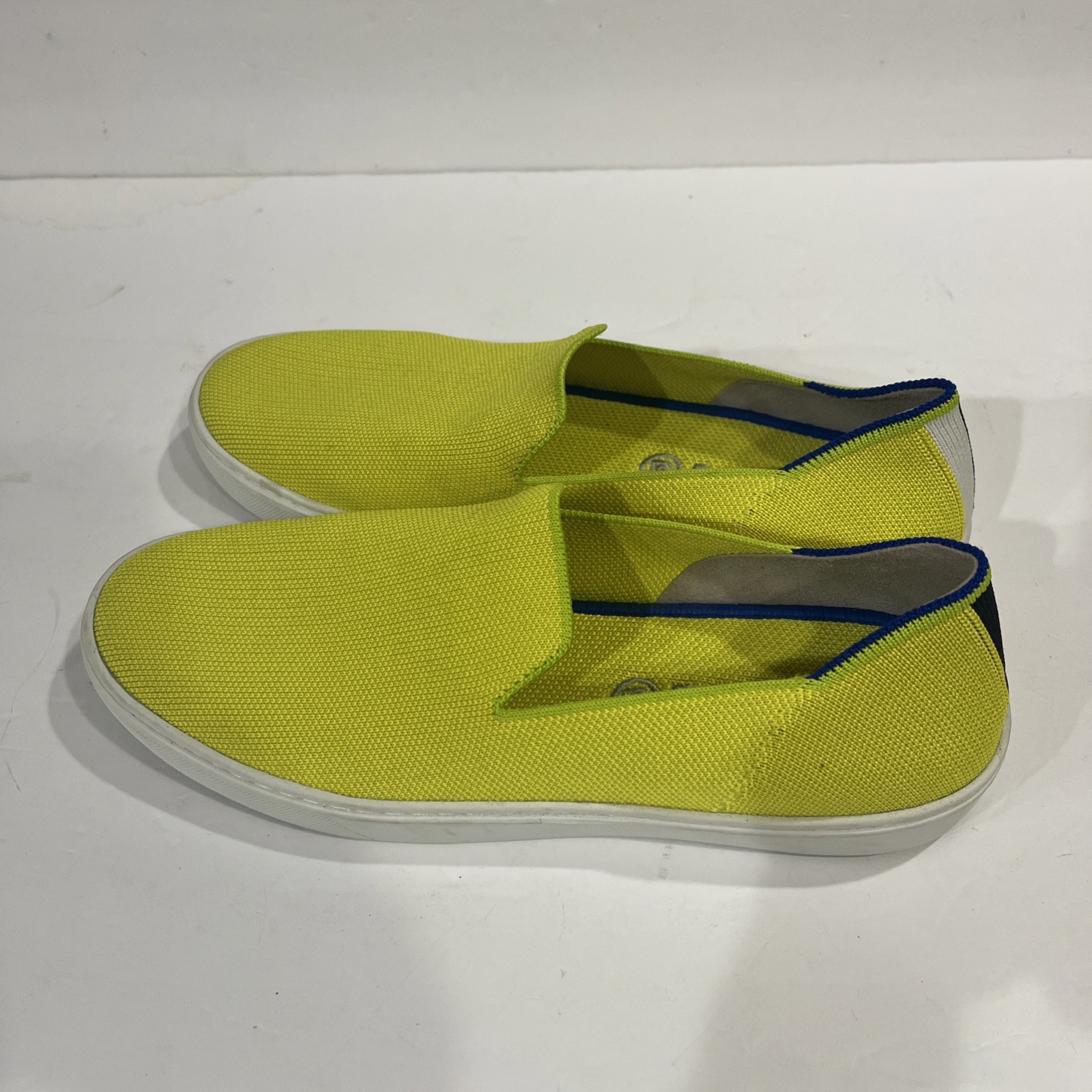 Rothy’s Women's The Original Slip-on Sneakers Shoes Rare Electric Lemon SZ 10 image 5