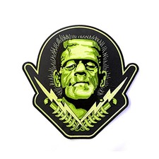 Universal Monsters Frankenstein Bolts 11" Iron On Back Patch - Classic Horror