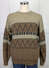 Pendleton 100 Pure Virgin Wool Mens Sweater Size Large Geometric Print