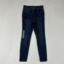 Old Navy NEW Rockstar Super Skinny High Rise Jeans Women's 0 Pockets Denim Blue
