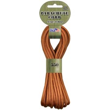 Pepperell Braiding Parachute Cord 4mmx16'-Copper - PARA-1640