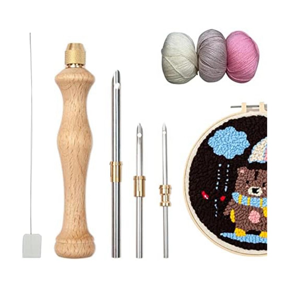 Punch Needle Rug Kit for DIY Embroidery and Crafting