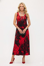 Jostar, Travel Knit Dress, long A-Line, Tank, Stretchy NO-IRON poly/span. 512