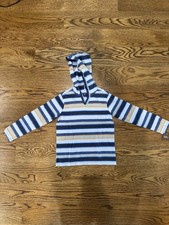 TEA COLLECTION 8 Striped Happy Hoodie Long Sleeve Shirt NEW