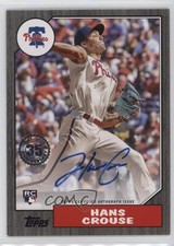 2022 Series 2 1987 Topps Baseball Black 151/199 Hans Crouse #87BA-HC Auto 0t0b