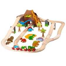 Wooden Dinosaur Prehistoric Railway Play Set