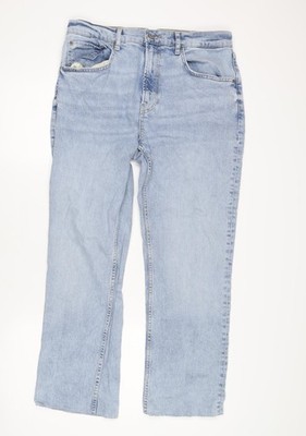 Zara blaue Straight Herrenjeans, Größe 32, helle Waschung